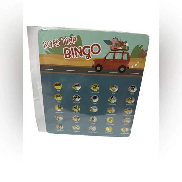 Rev up Your Road Trips with Road Trip Bingo - The Ultimate Travel Game! SET OF 4 - Picture 1 of 4
